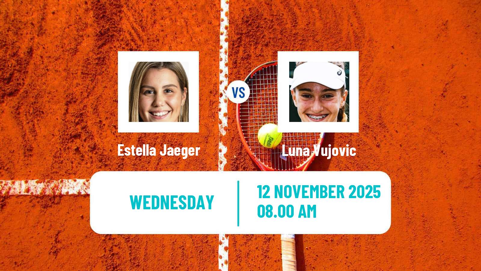 Tennis ITF W15 Monastir 39 Women Estella Jaeger - Luna Vujovic