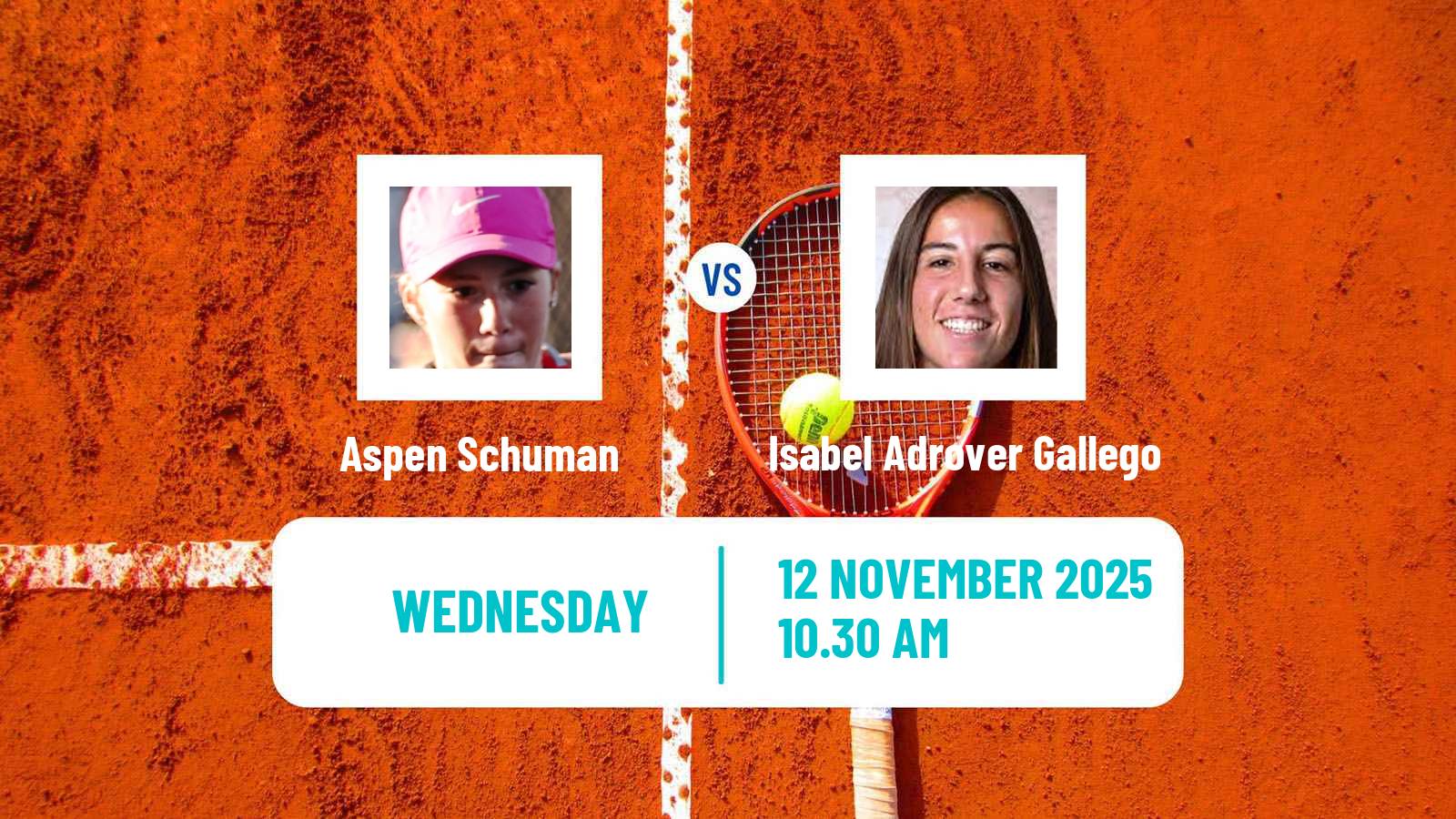 Tennis ITF W15 Clemson Sc Women Aspen Schuman - Isabel Adrover Gallego