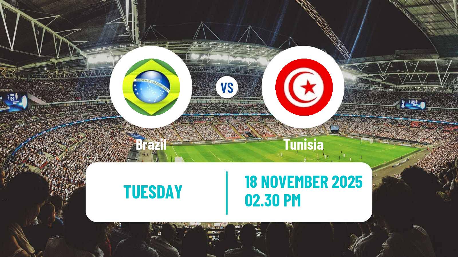 Football Friendly Brazil - Tunisia