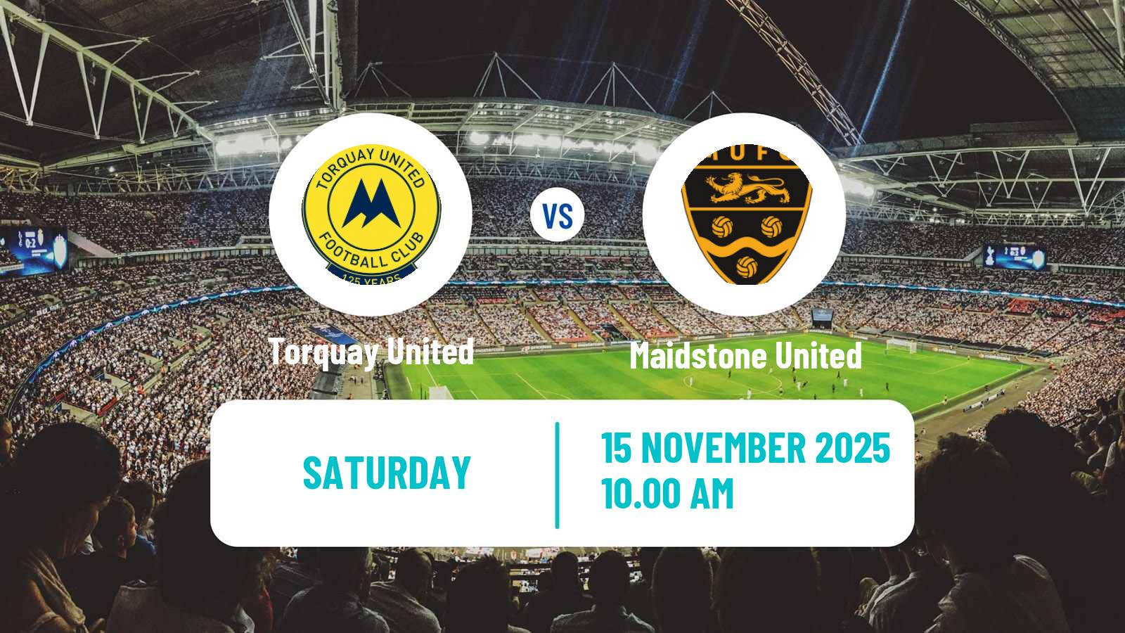 Football English FA Trophy Torquay United - Maidstone United