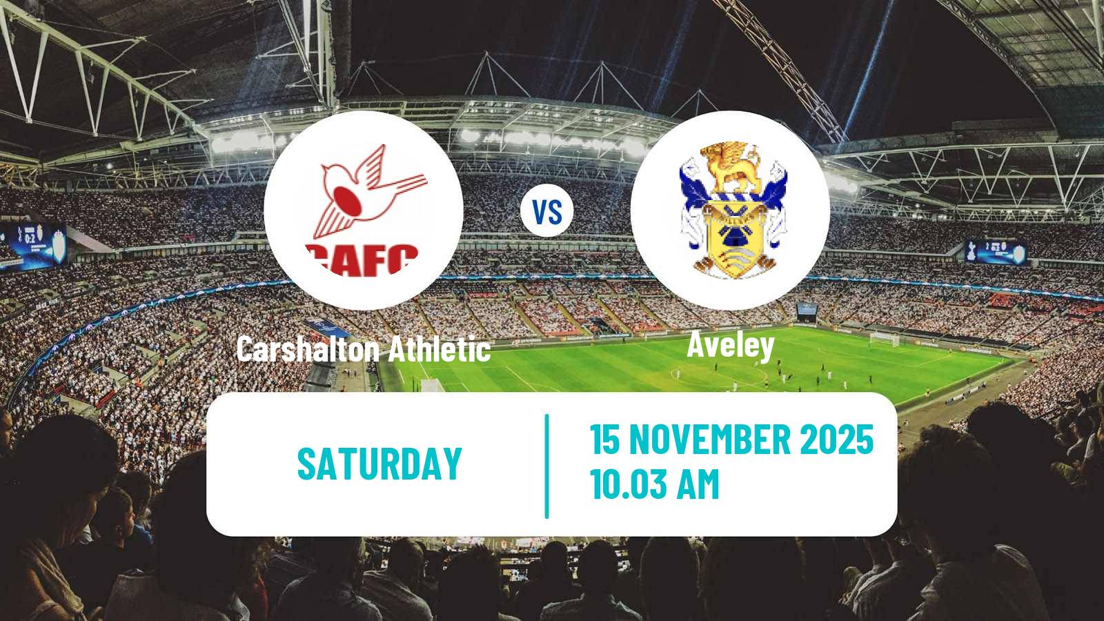 Football English Isthmian League Premier Division Carshalton Athletic - Aveley