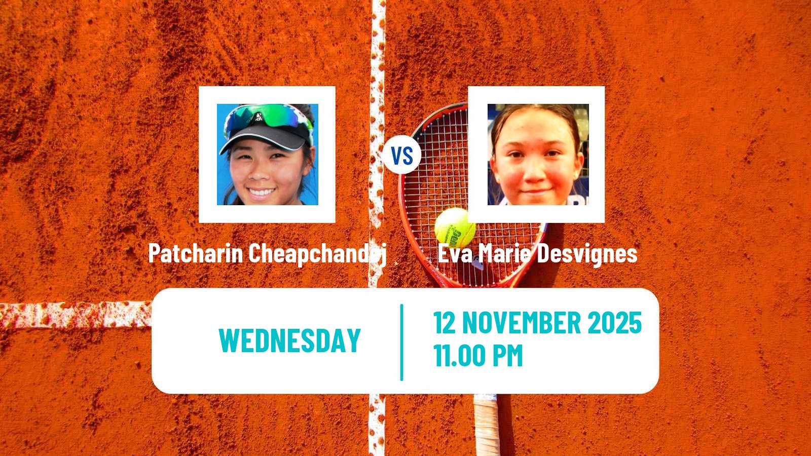 Tennis ITF W15 Hua Hin Women Patcharin Cheapchandej - Eva Marie Desvignes