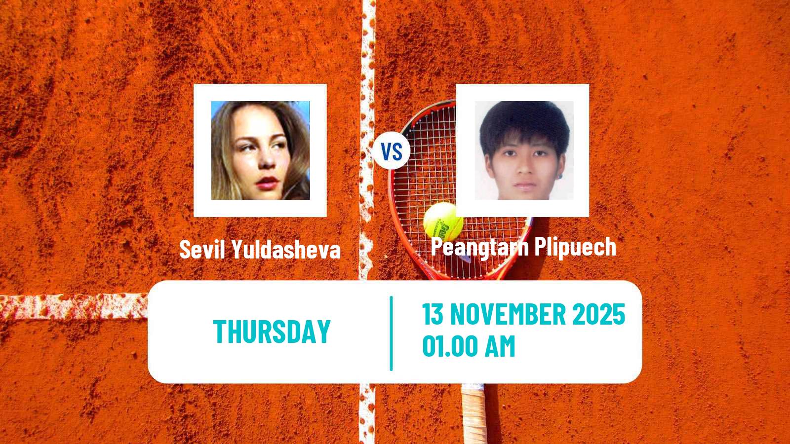 Tennis ITF W15 Hua Hin Women Sevil Yuldasheva - Peangtarn Plipuech