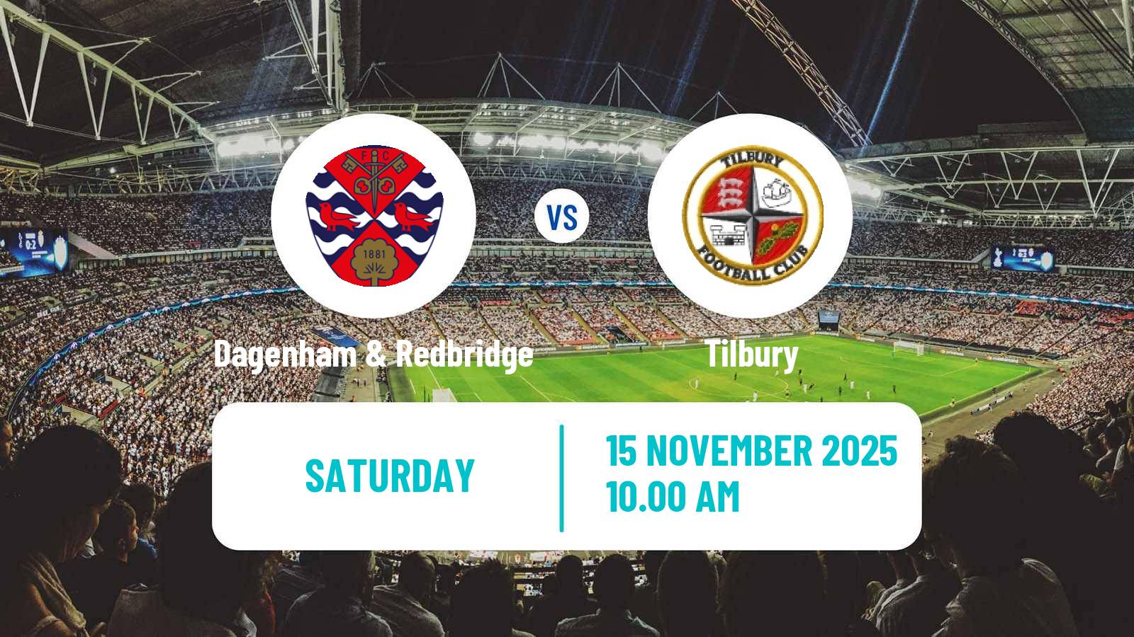 Football English FA Trophy Dagenham & Redbridge - Tilbury