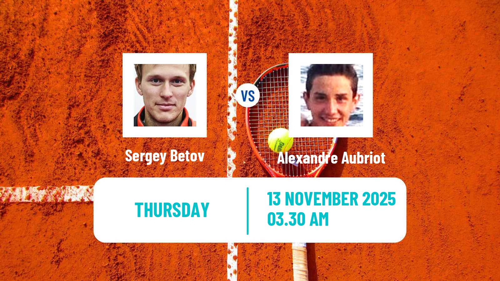 Tennis ITF M25 Monastir 10 Men Sergey Betov - Alexandre Aubriot