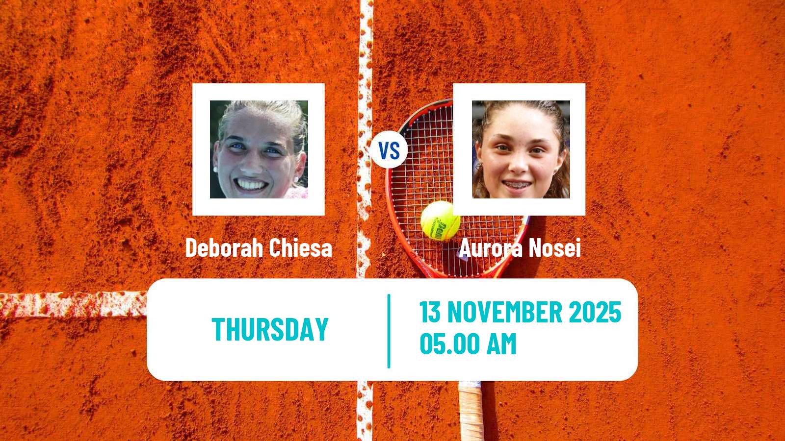 Tennis ITF W15 Solarino 3 Women Deborah Chiesa - Aurora Nosei