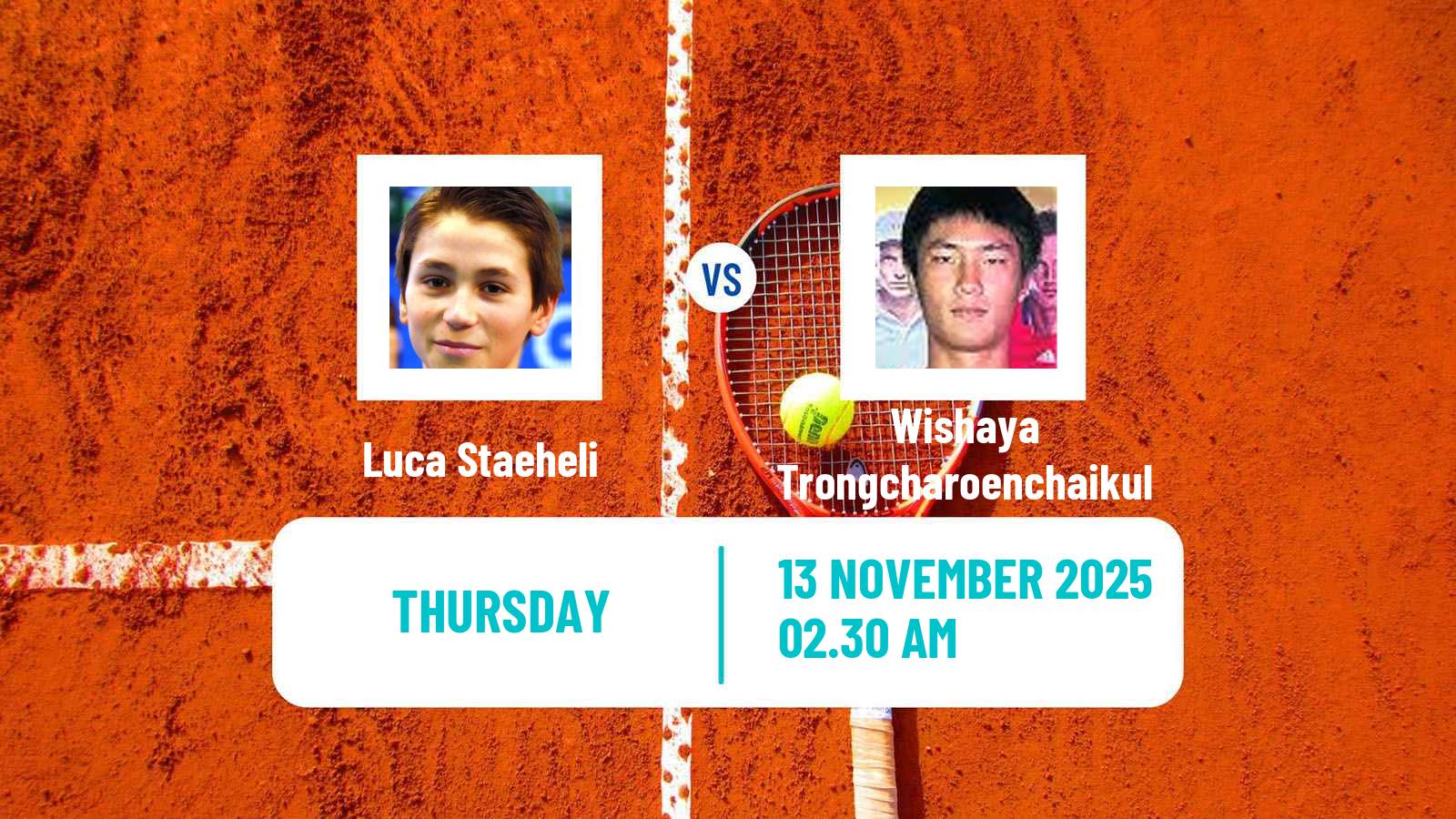 Tennis ITF M15 Sharm Elsheikh 17 Men Luca Staeheli - Wishaya Trongcharoenchaikul