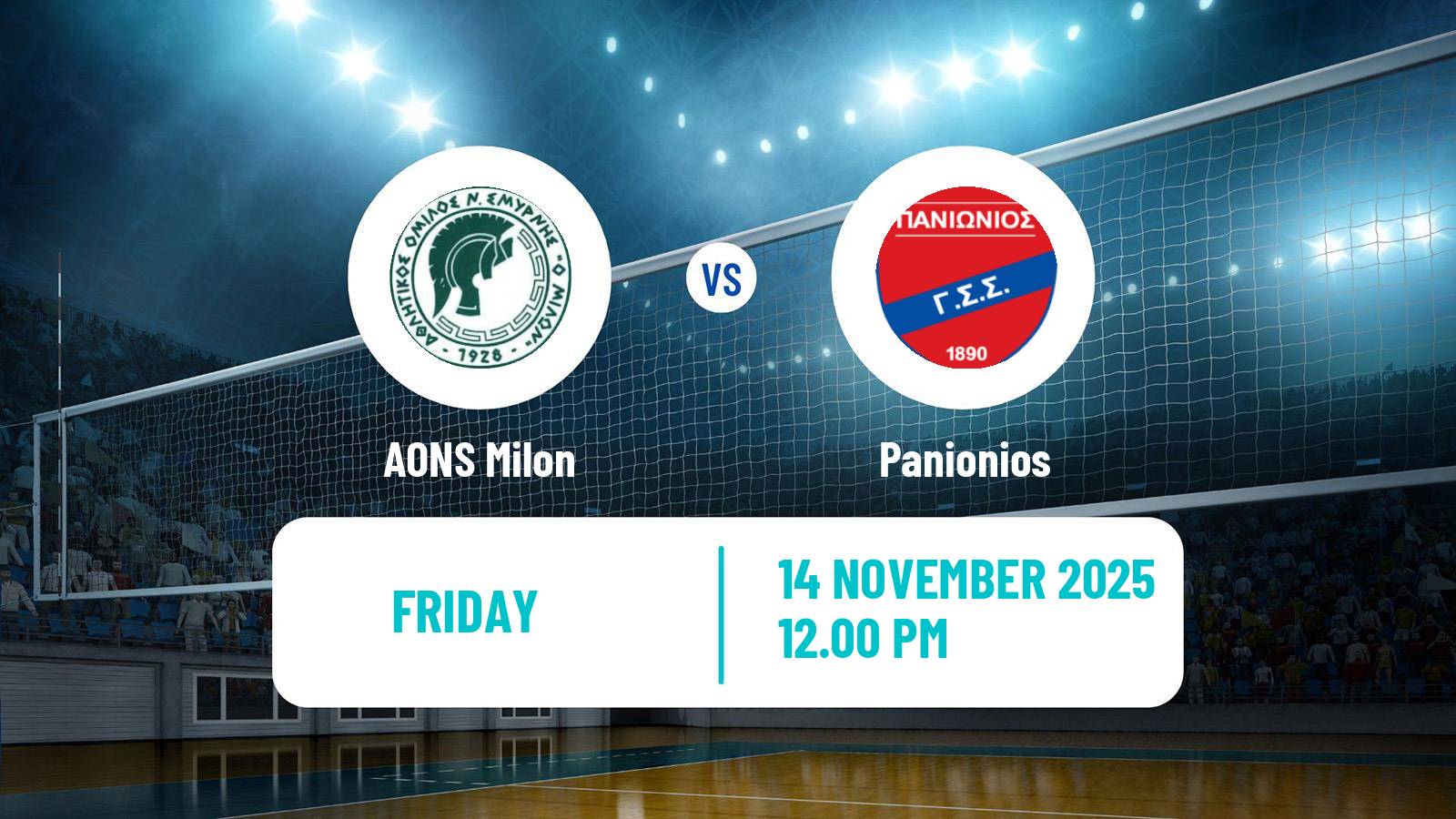Volleyball Greek A1 Ethniki Volleyball AONS Milon - Panionios