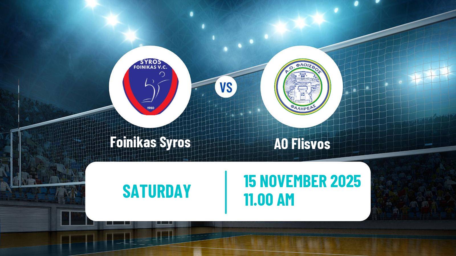 Volleyball Greek A1 Ethniki Volleyball Foinikas Syros - Flisvos