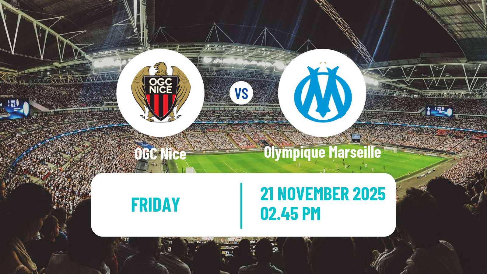 Football French Ligue 1 Nice - Olympique Marseille