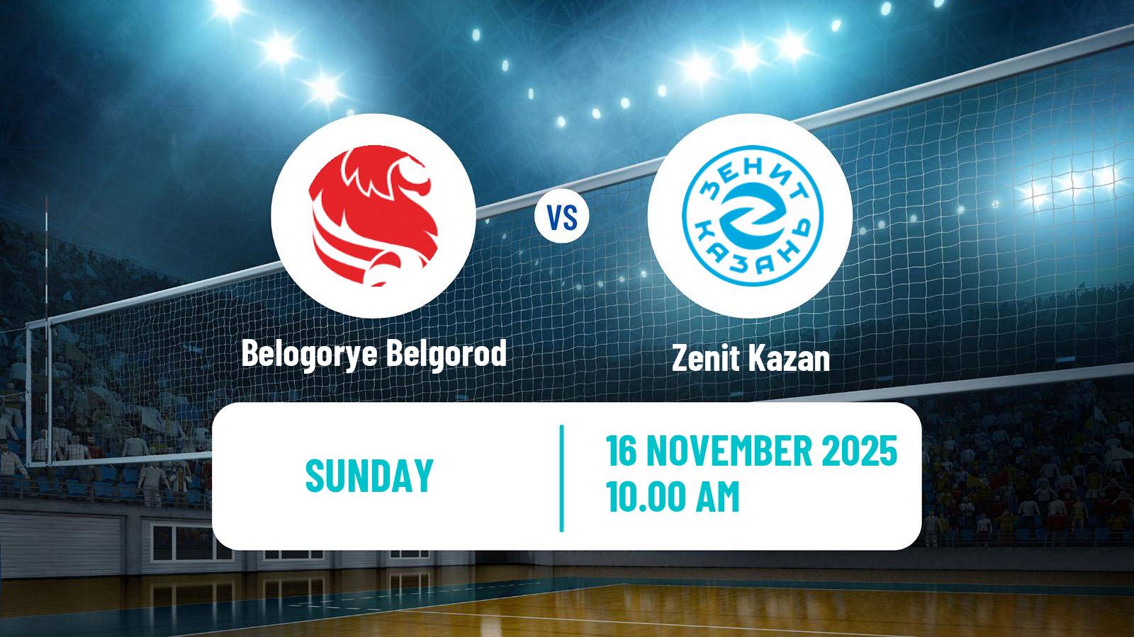 Volleyball Russian Super League Volleyball Belogorye Belgorod - Zenit Kazan