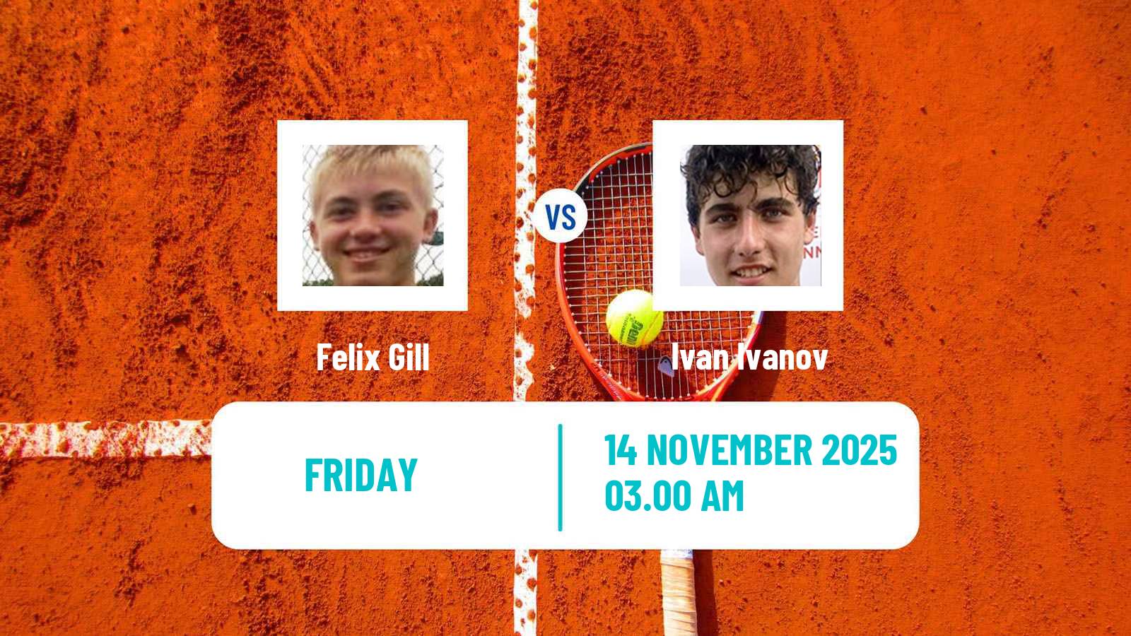 Tennis ITF M15 Antalya 14 Men Felix Gill - Ivan Ivanov