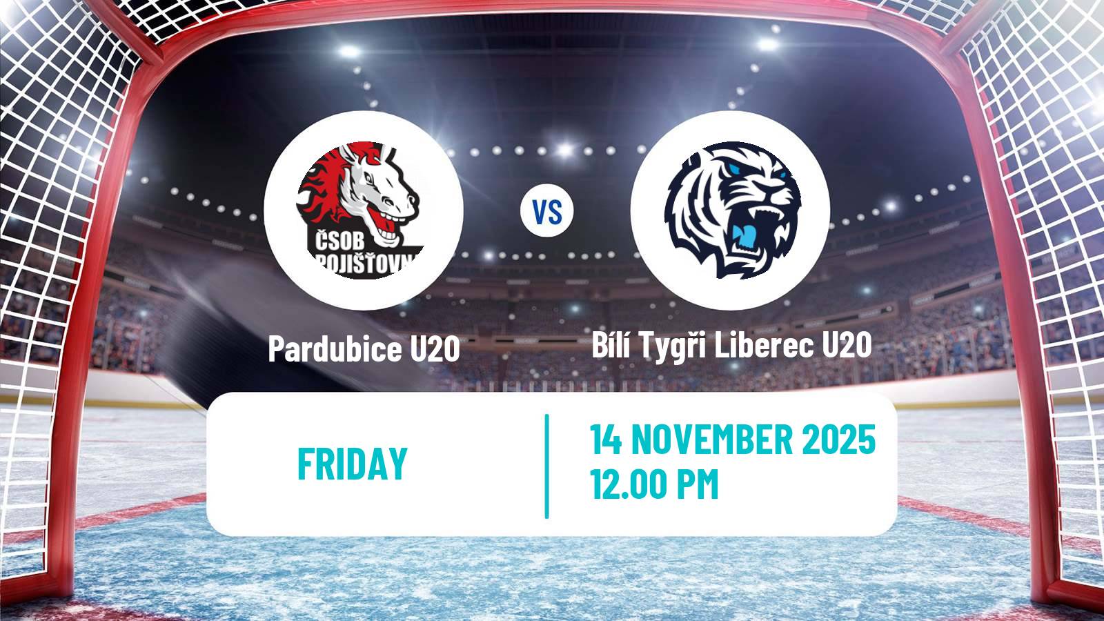 Hockey Czech ELJ Pardubice U20 - Bílí Tygři Liberec U20