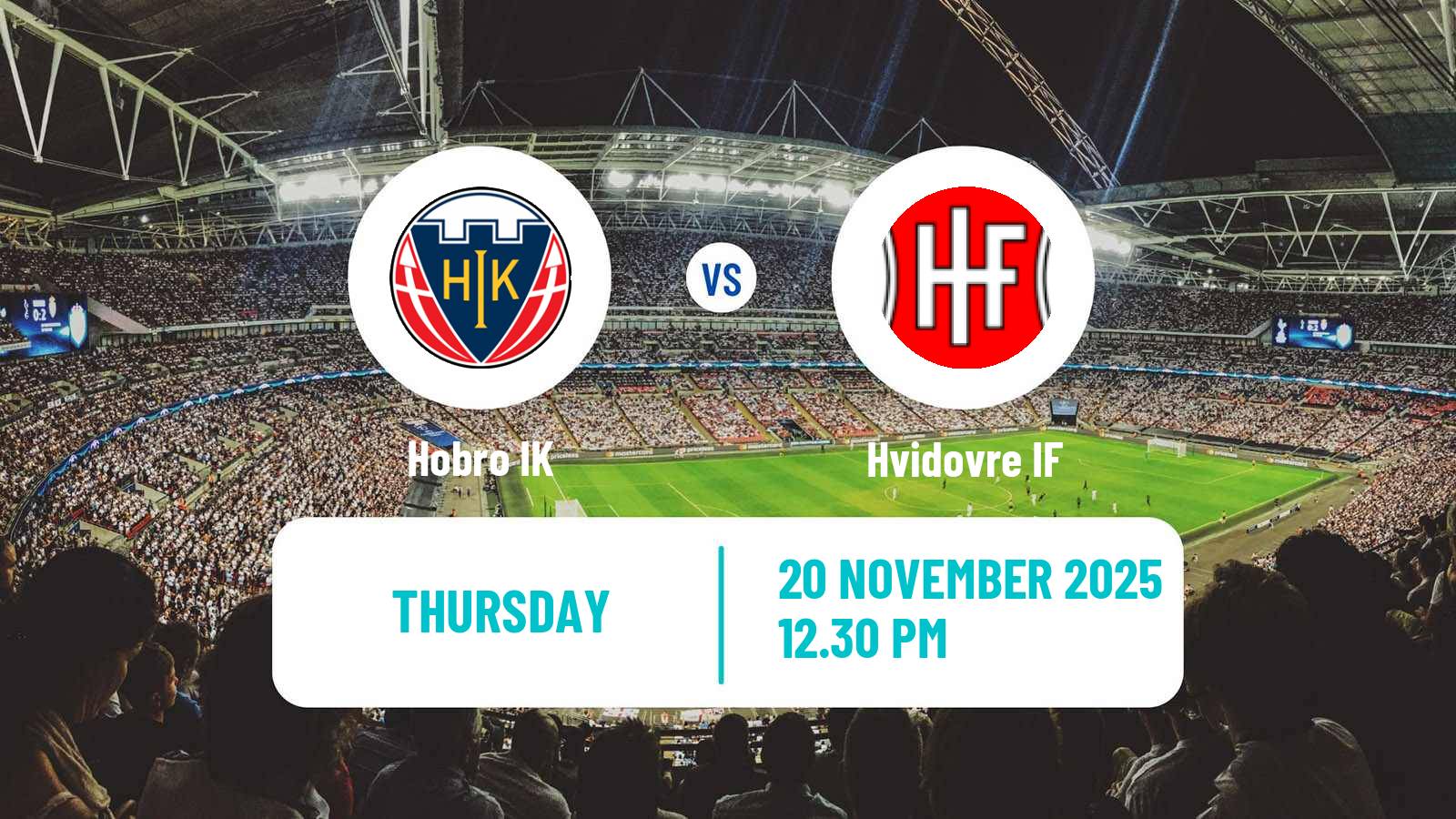 Football Danish 1 Division Hobro - Hvidovre