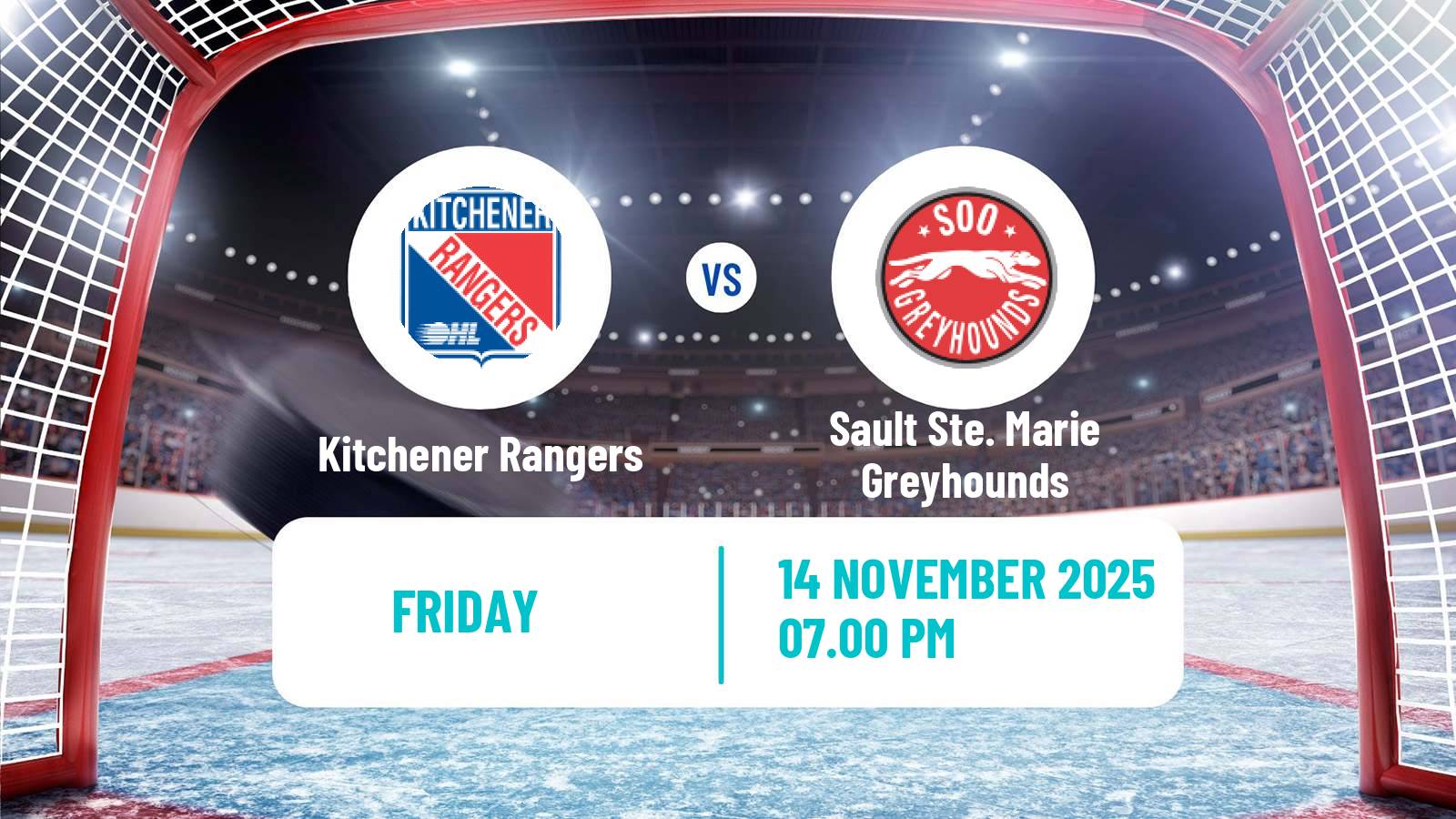 Hockey OHL Kitchener Rangers - Sault Ste. Marie Greyhounds
