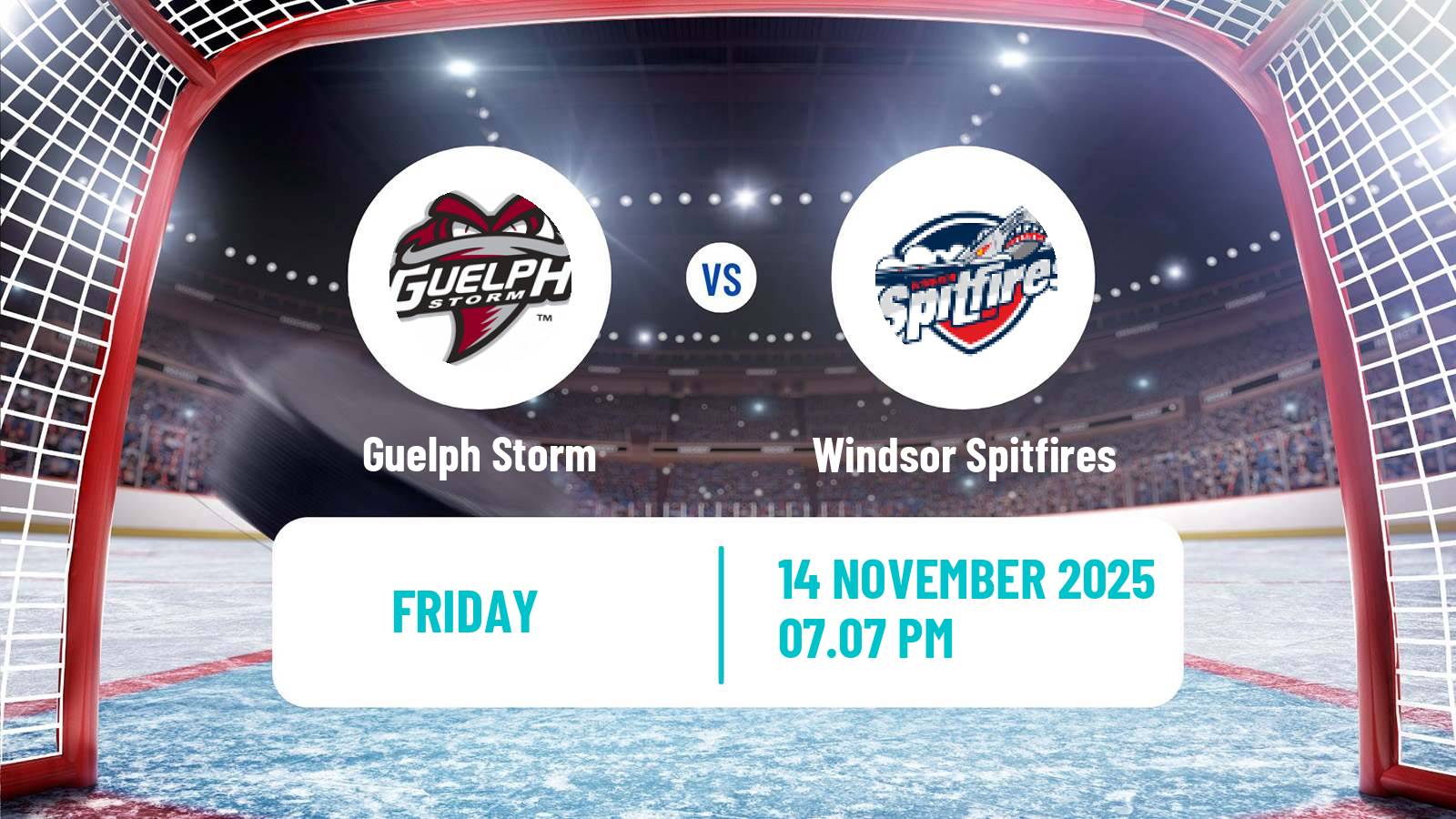 Hockey OHL Guelph Storm - Windsor Spitfires