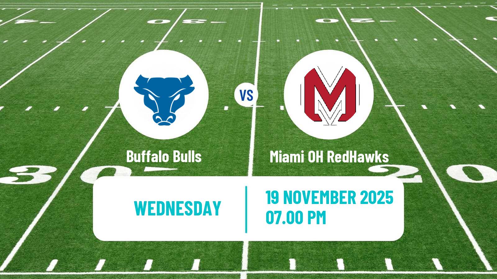 American football NCAA College Football Buffalo Bulls - Miami OH RedHawks