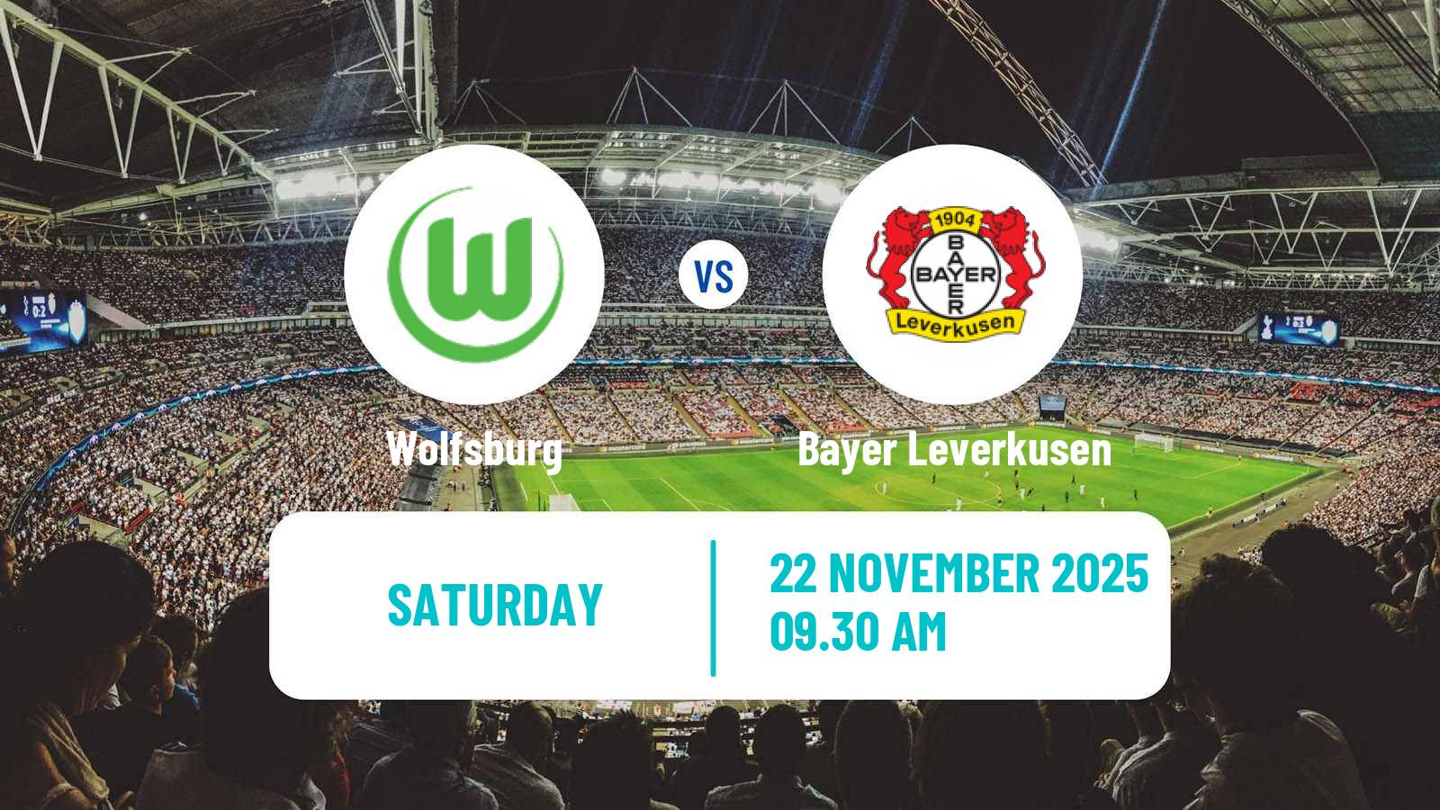 Football German Bundesliga Wolfsburg - Bayer Leverkusen