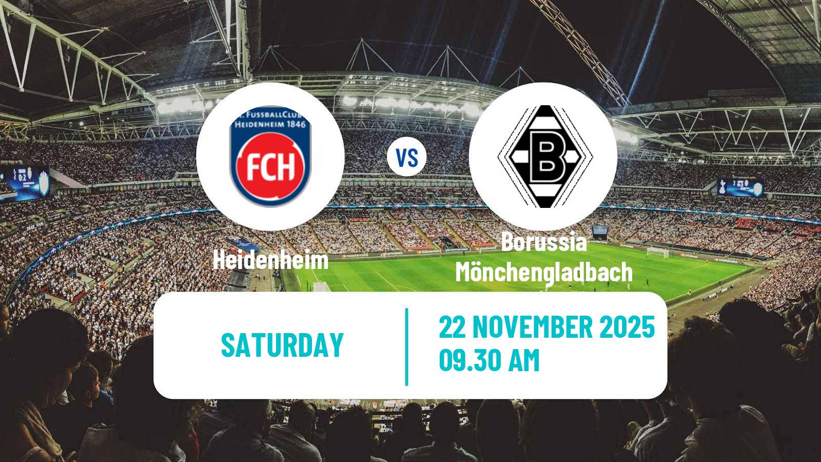 Football German Bundesliga Heidenheim - Borussia Mönchengladbach