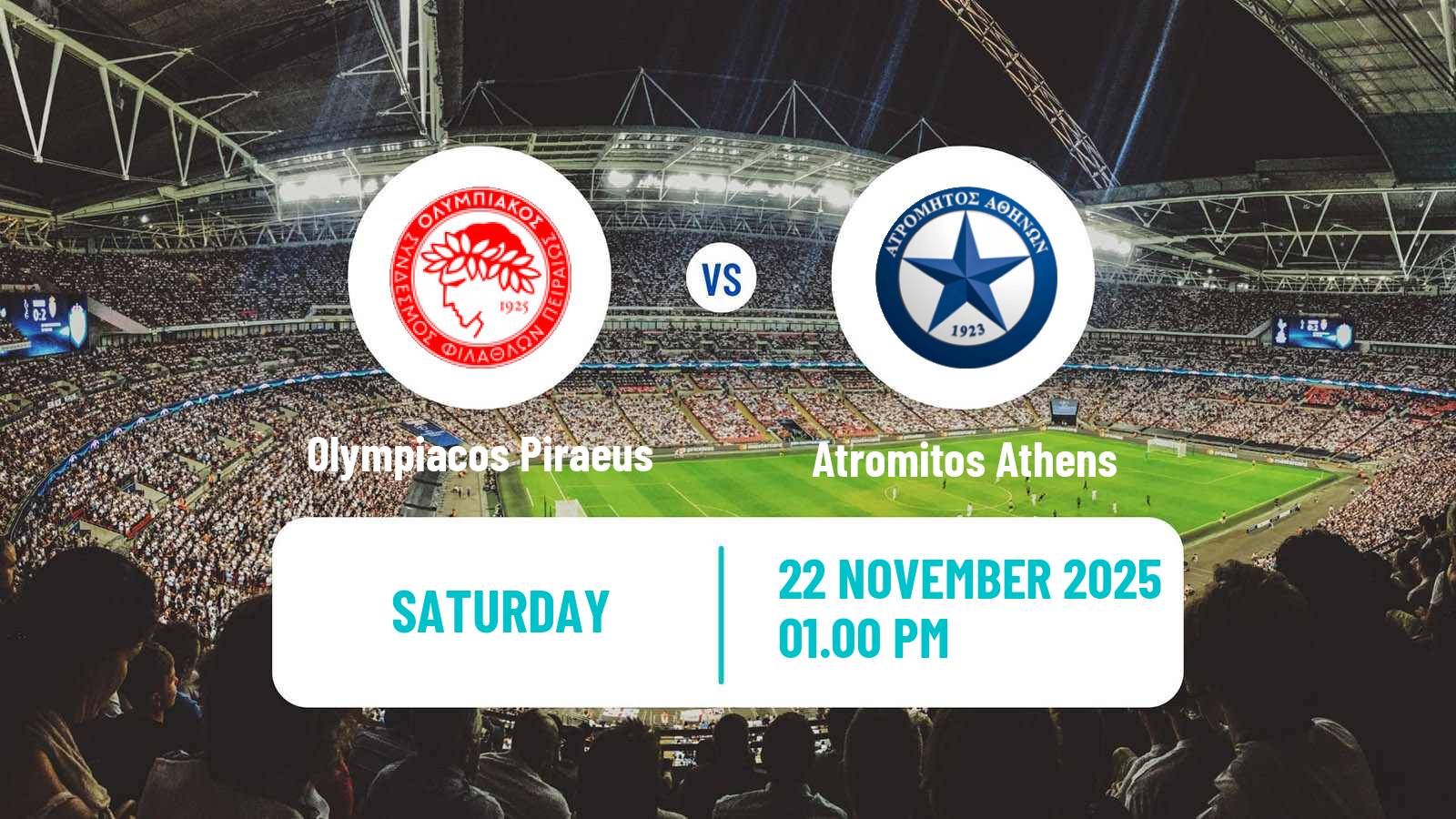 Football Greek Super League Olympiacos Piraeus - Atromitos Athens