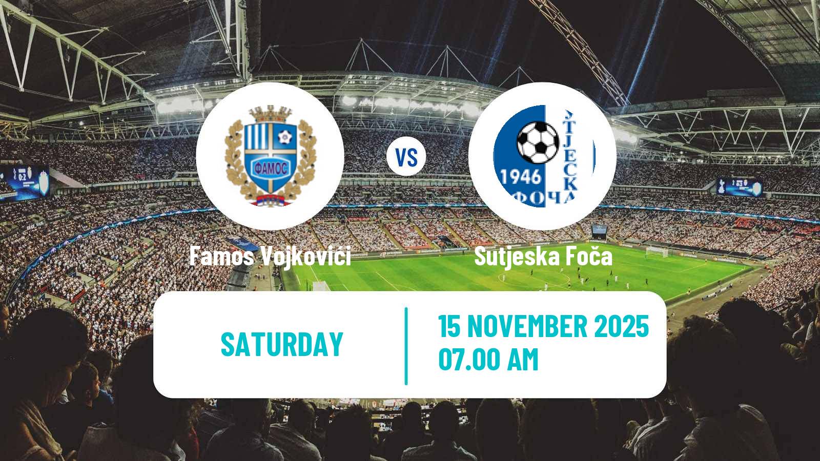 Football Bosnian Prva Liga RS Famos Vojkovići - Sutjeska Foča
