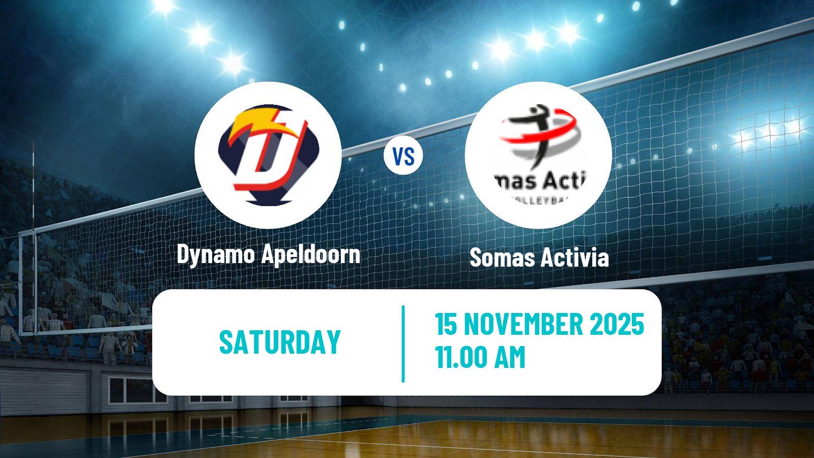 Volleyball Dutch Eredivisie Volleyball Women Dynamo Apeldoorn - Somas Activia