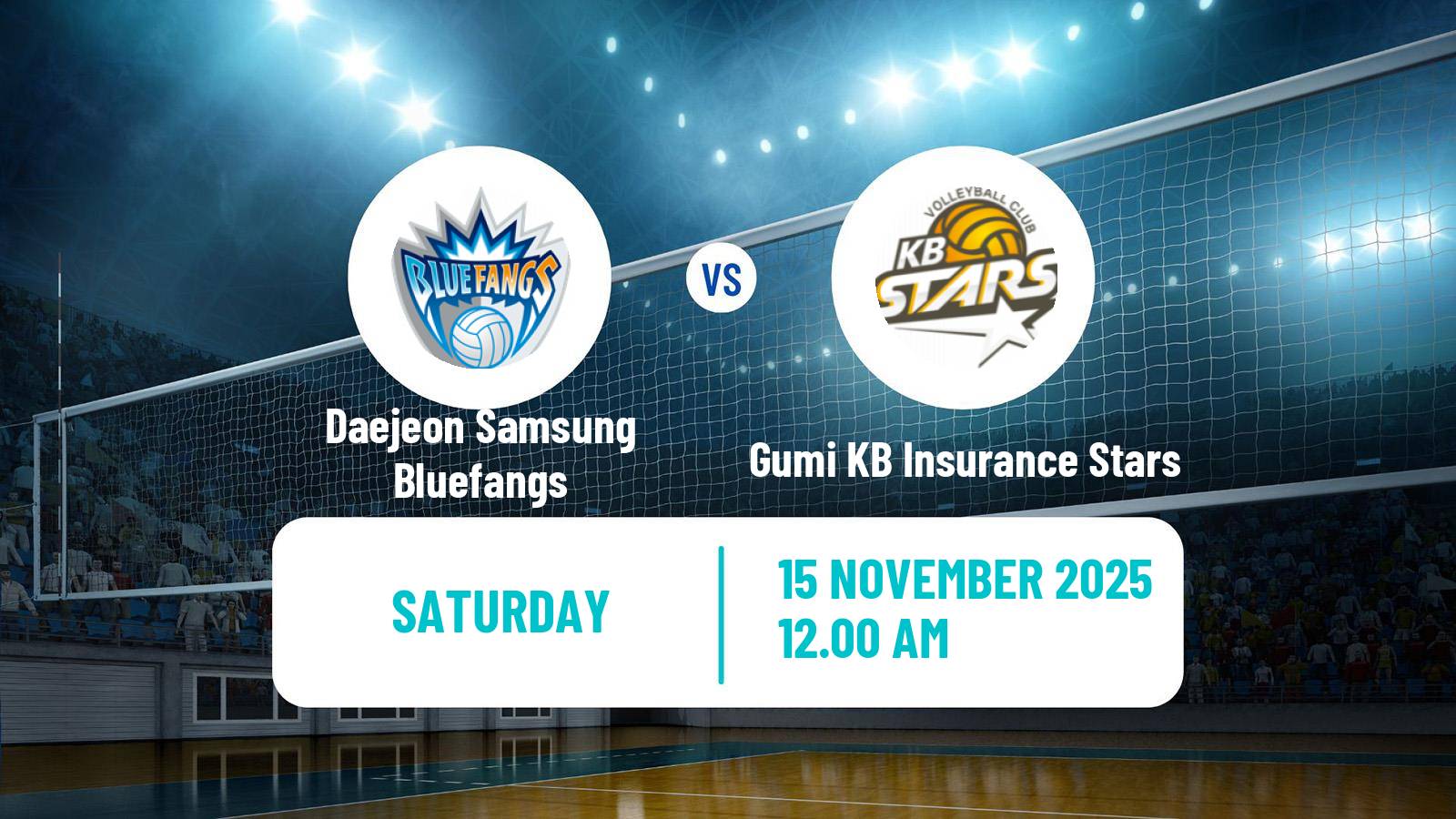 Volleyball South Korean V-League Daejeon Samsung Bluefangs - Gumi KB Insurance Stars