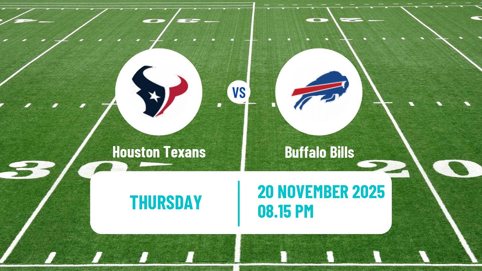 American football NFL Houston Texans - Buffalo Bills
