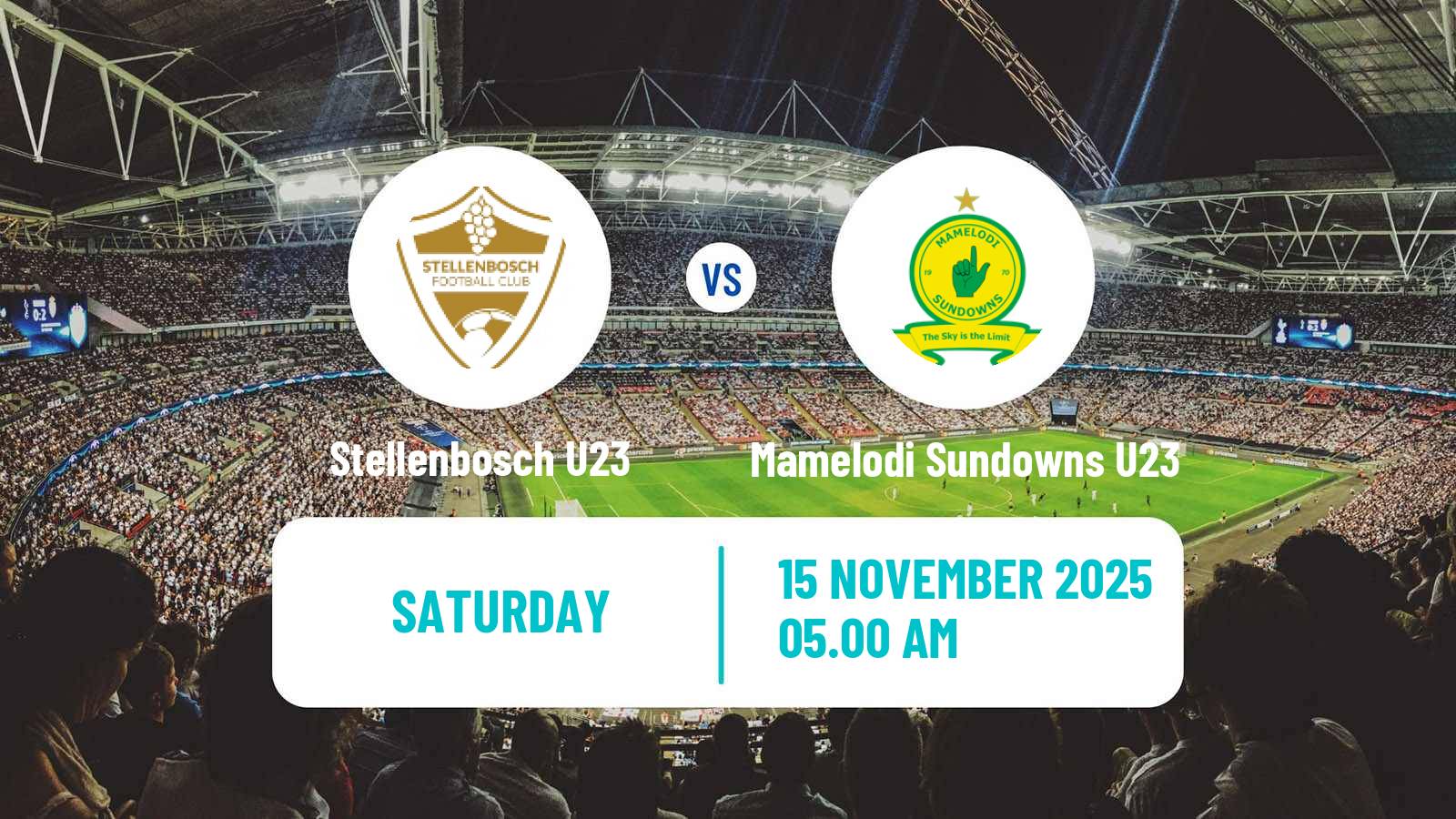 Football South African Diski Challenge Stellenbosch U23 - Mamelodi Sundowns U23