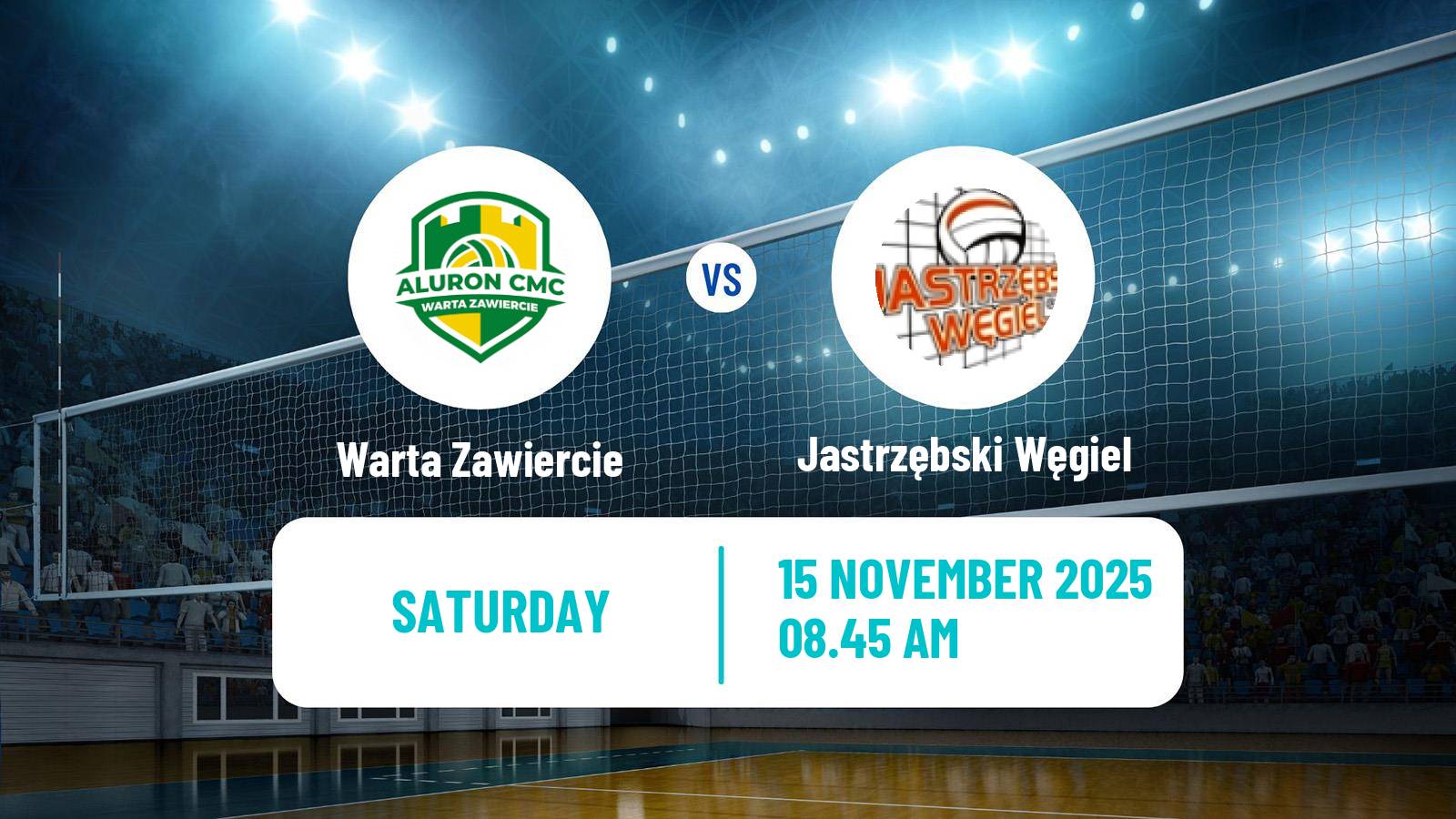 Volleyball Polish PlusLiga Warta Zawiercie - Jastrzębski Węgiel