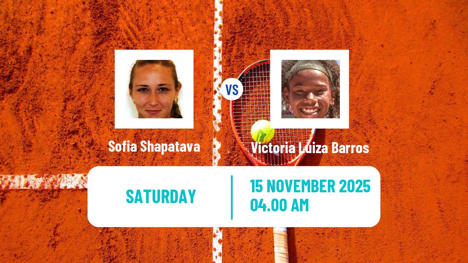Tennis ITF W15 Antalya 14 Women Sofia Shapatava - Victoria Luiza Barros