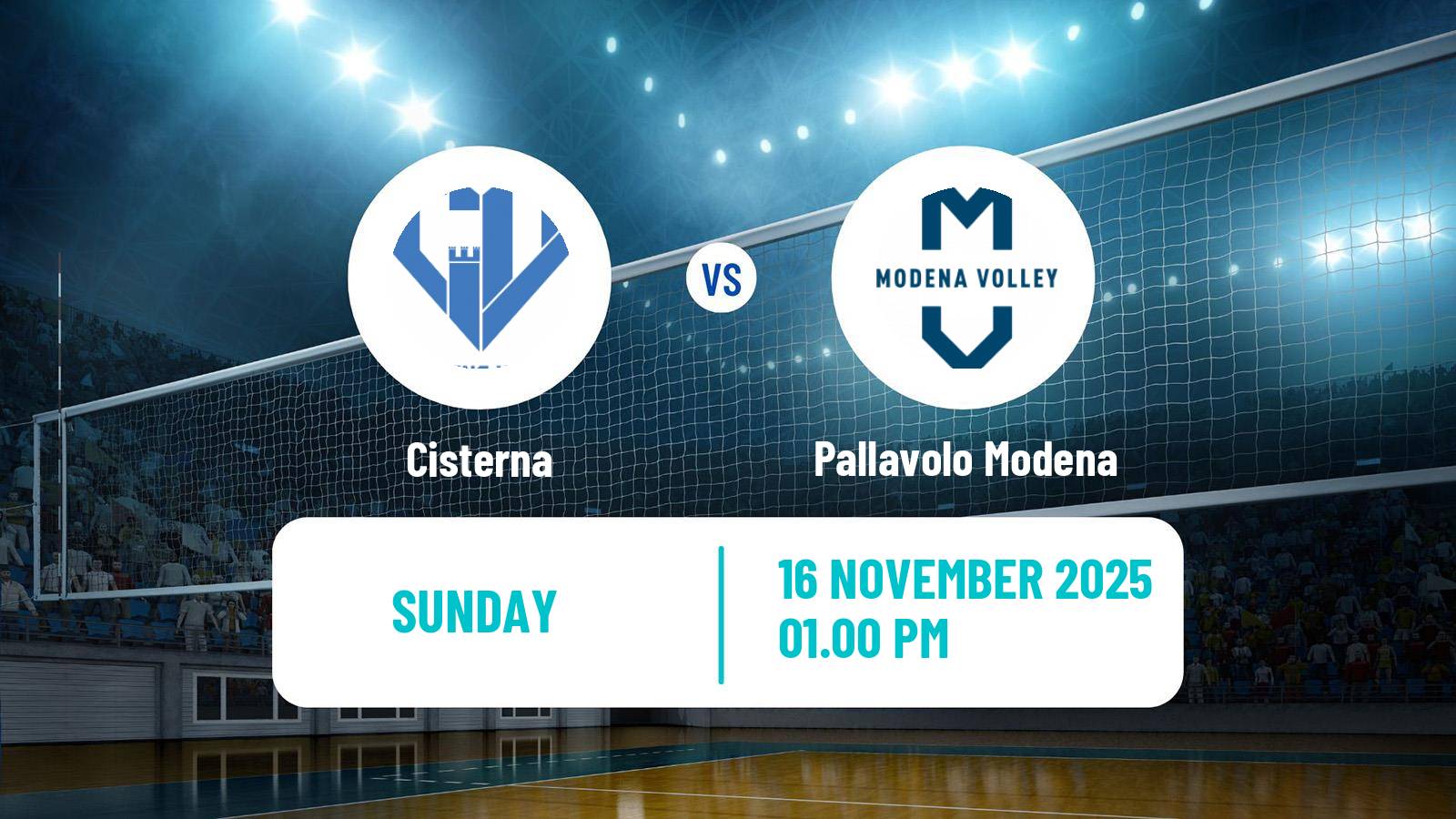 Volleyball Italian SuperLega Volleyball Cisterna - Pallavolo Modena