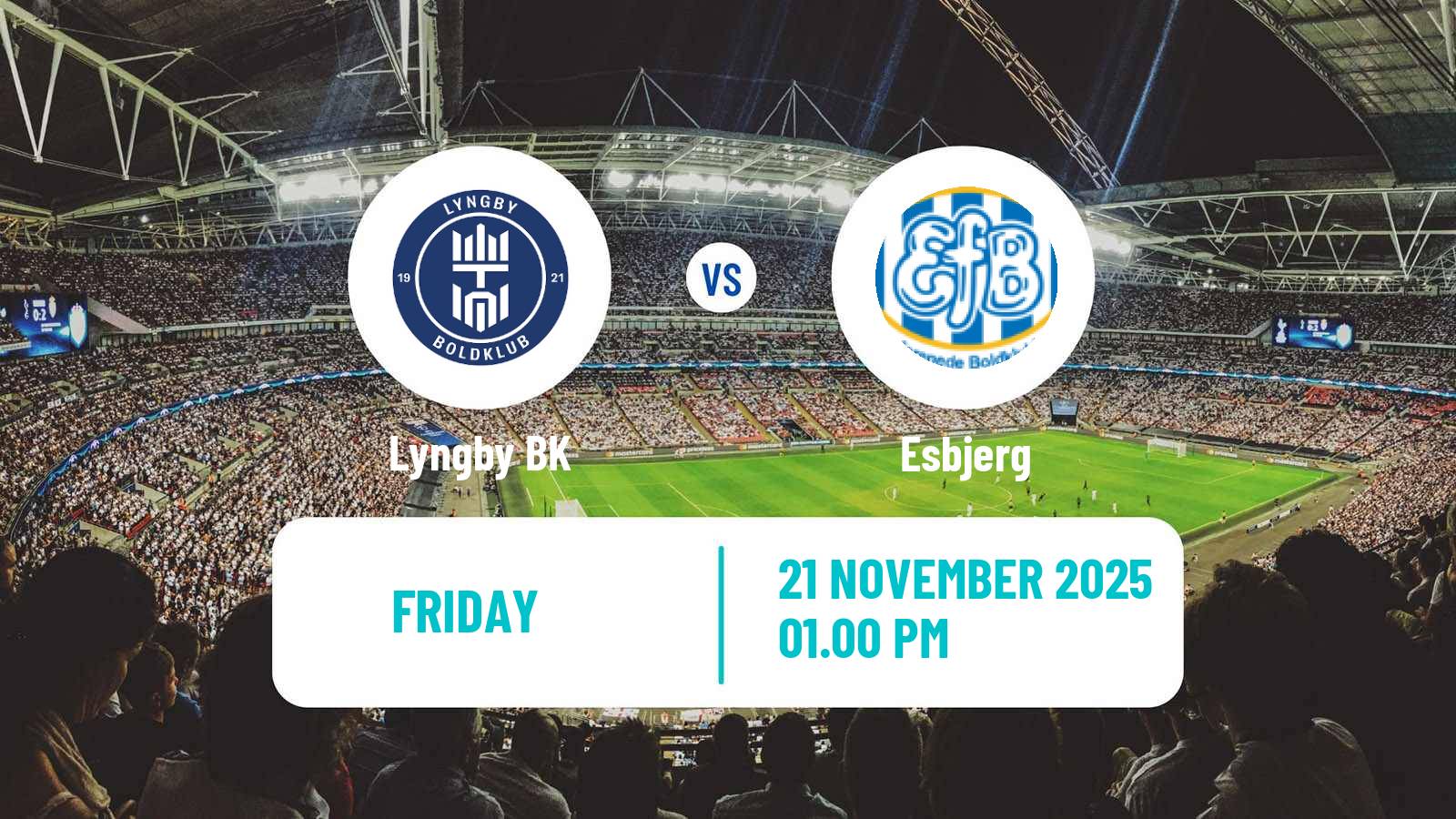 Football Danish 1 Division Lyngby BK - Esbjerg