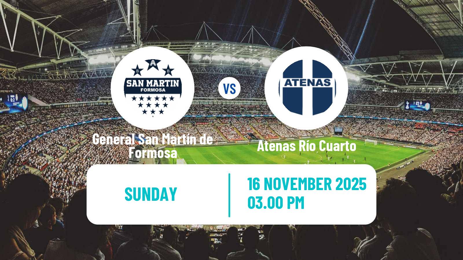 Football Argentinian Torneo Federal General San Martín de Formosa - Atenas Río Cuarto