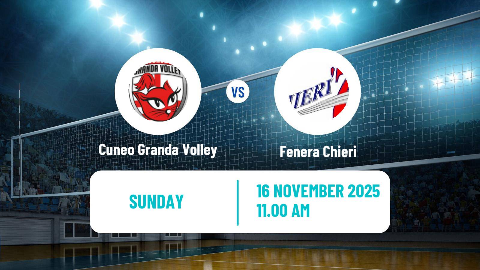 Volleyball Italian Serie A Volleyball Women Cuneo Granda Volley - Fenera Chieri