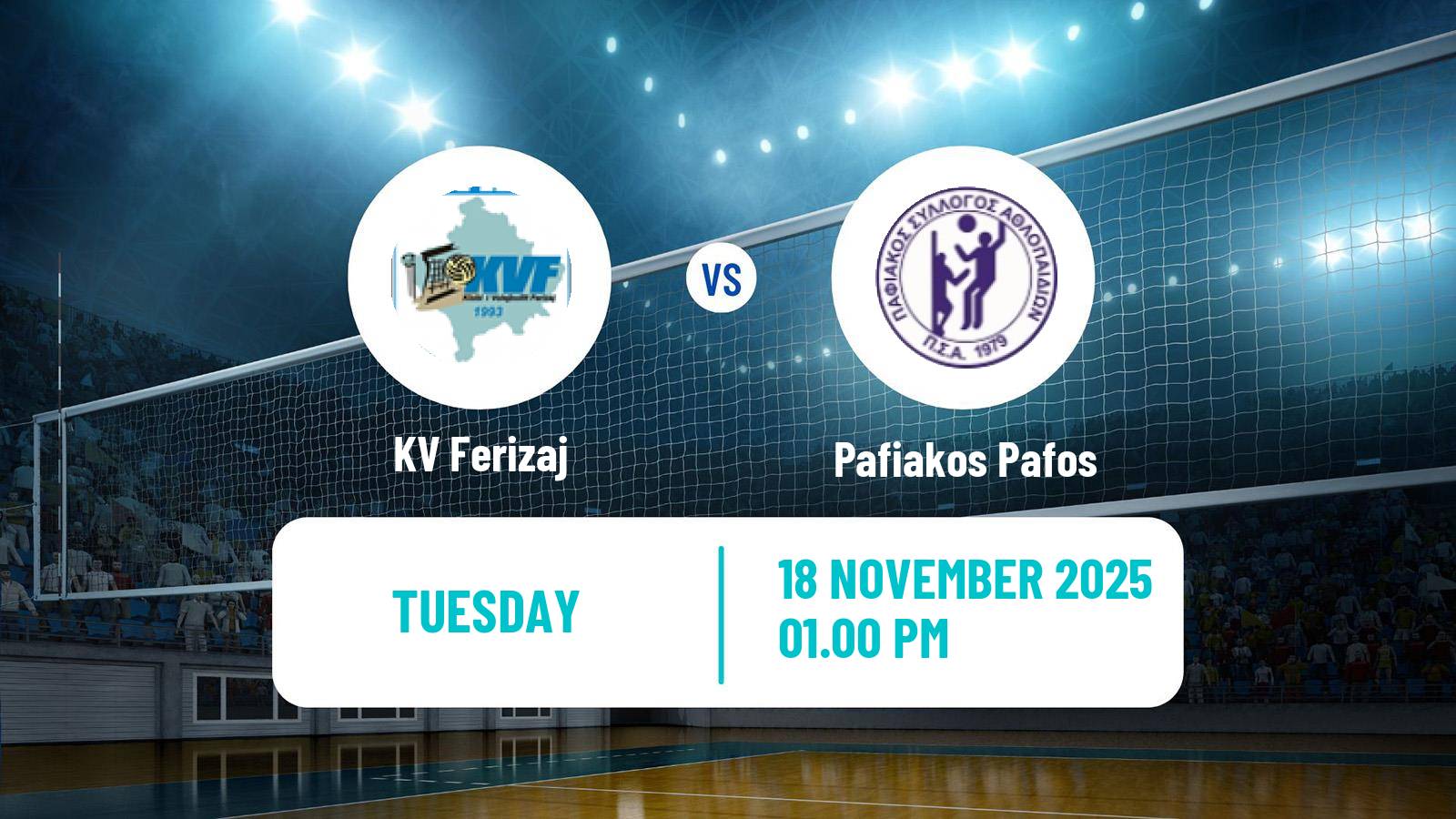Volleyball CEV Challenge Cup Ferizaj - Pafiakos Pafos