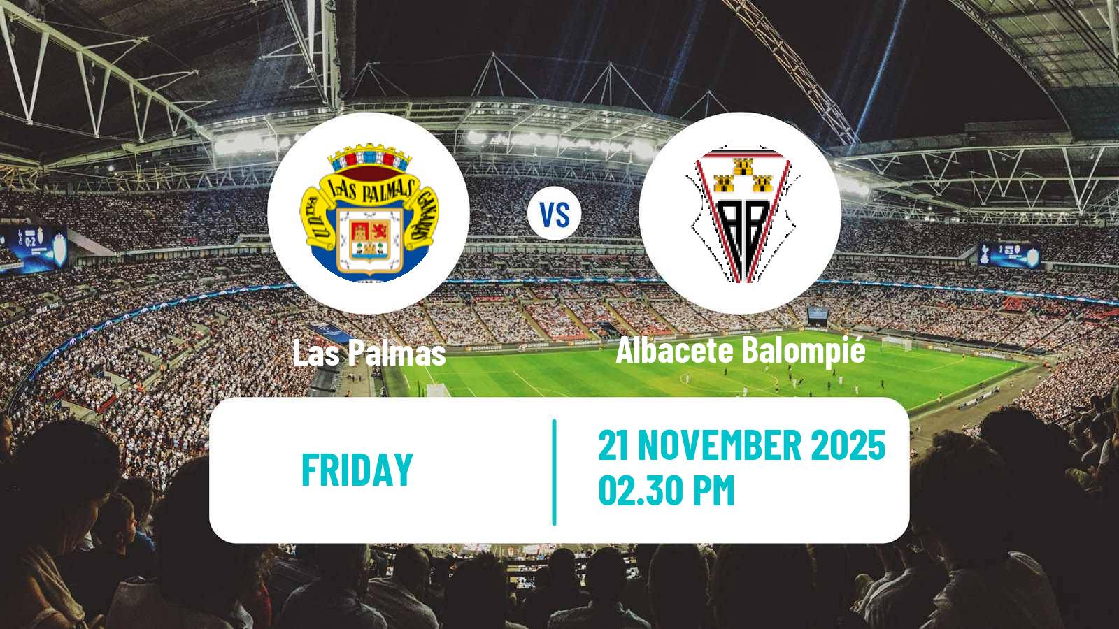 Football Spanish LaLiga2 Las Palmas - Albacete Balompié