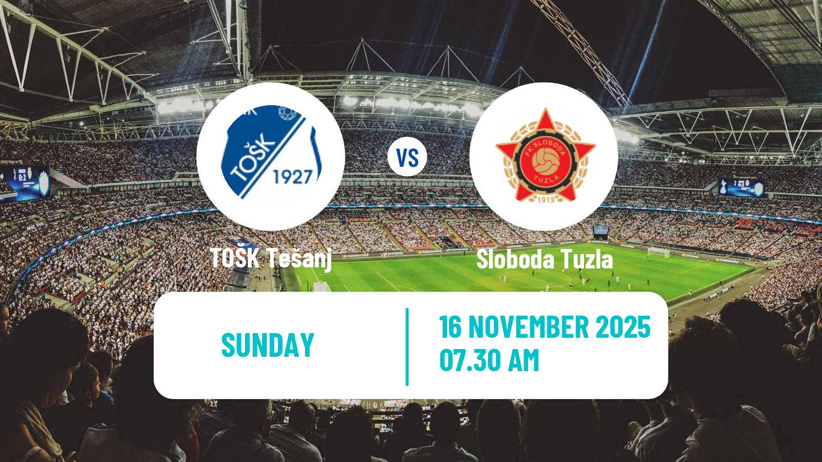 Football Bosnian Prva Liga FBiH TOŠK Tešanj - Sloboda Tuzla