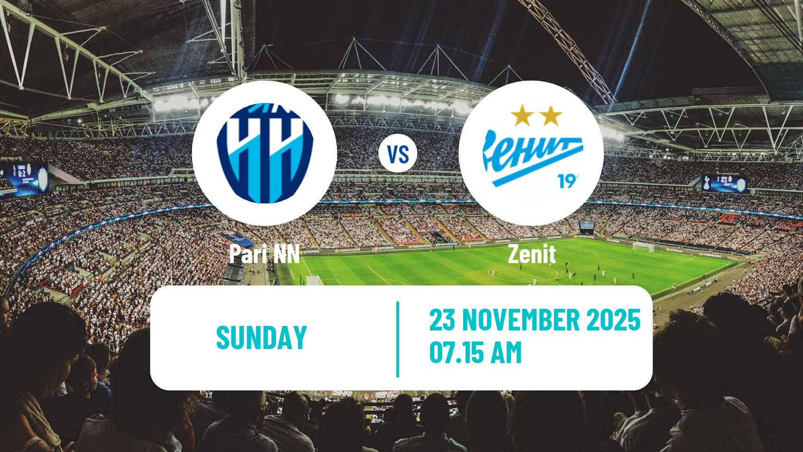 Football Russian Premier League Pari NN - Zenit