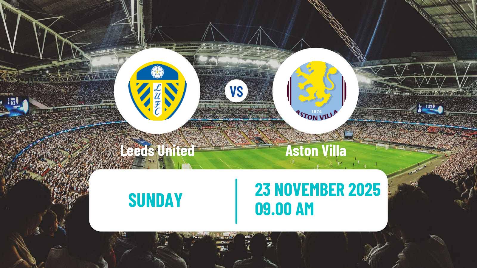 Football English Premier League Leeds United - Aston Villa