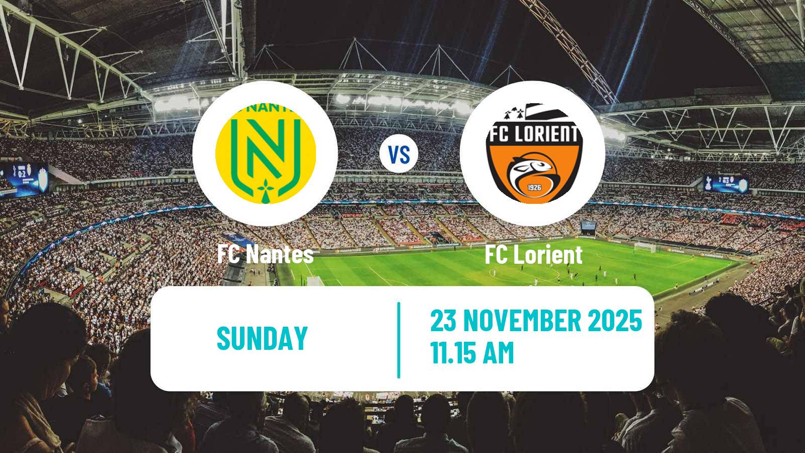 Football French Ligue 1 Nantes - Lorient