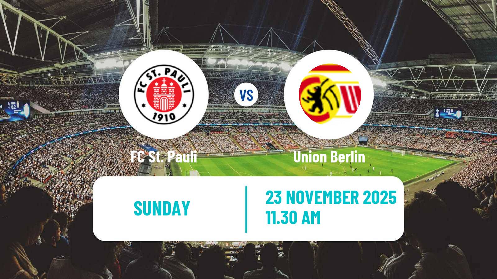 Football German Bundesliga St. Pauli - Union Berlin