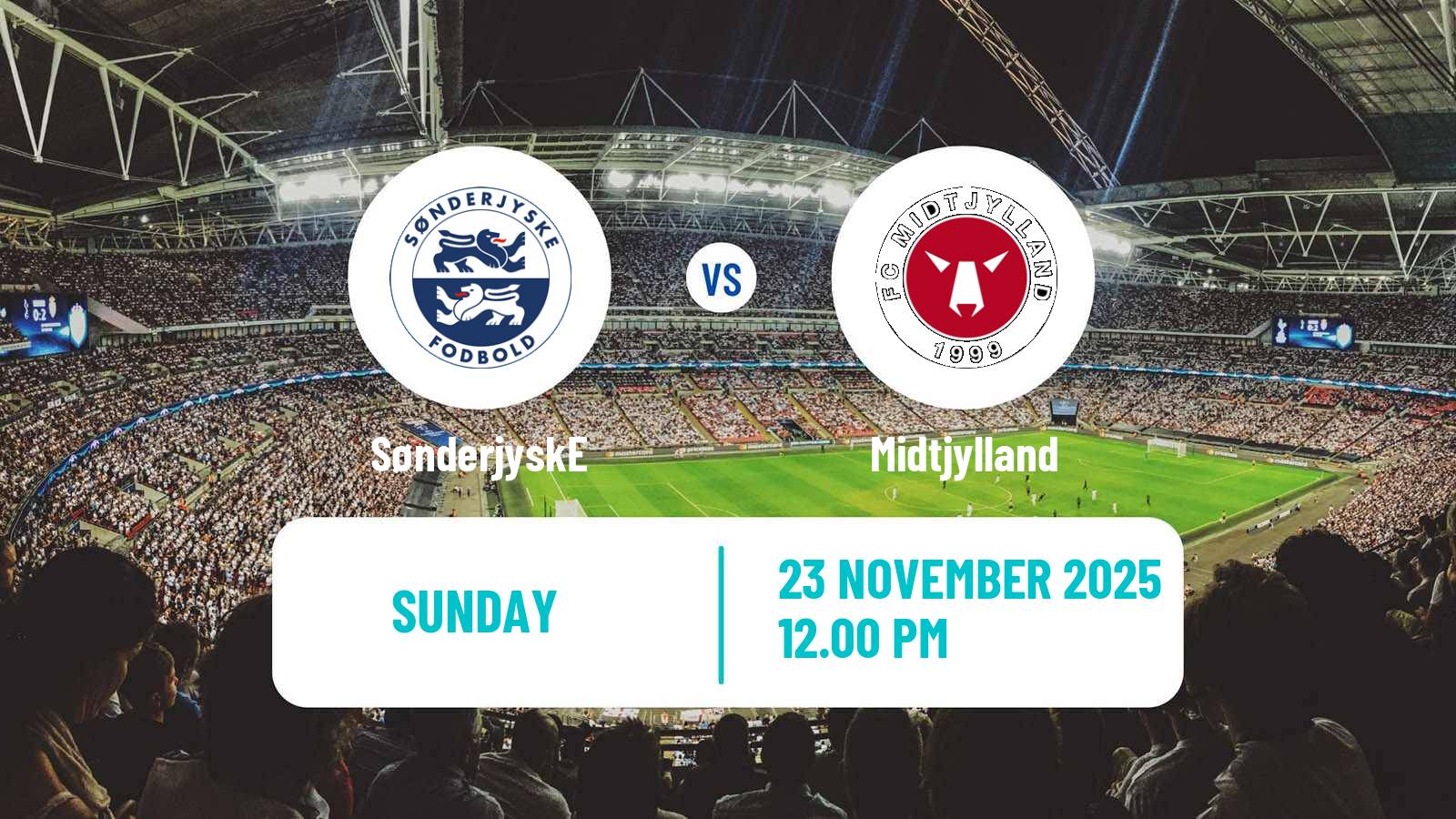 Football Danish Superliga SønderjyskE - Midtjylland