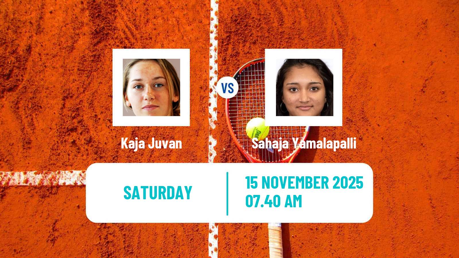 Tennis WTA Billie Jean King Cup World Group Kaja Juvan - Sahaja Yamalapalli