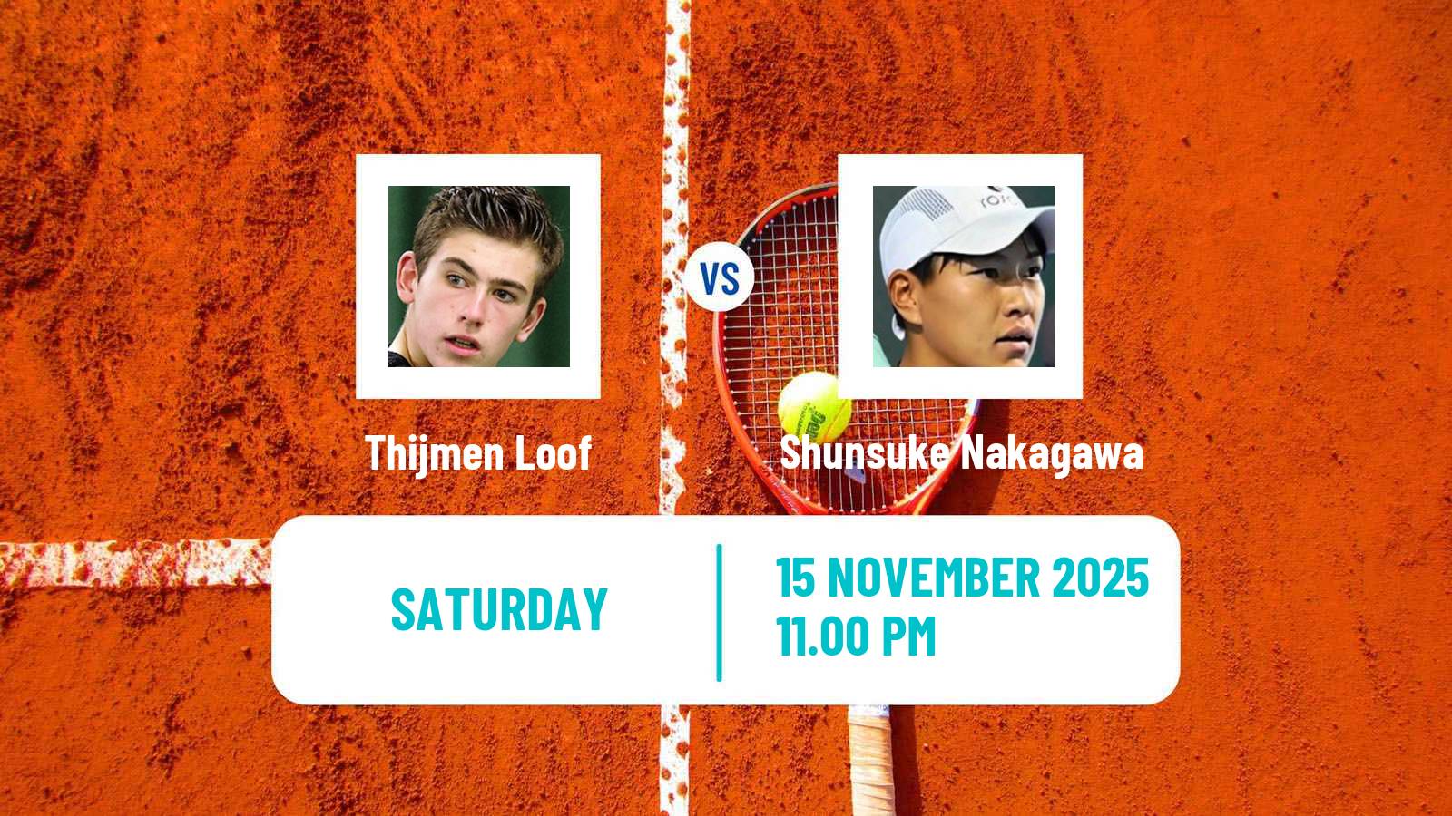 Tennis Yokohama Challenger Men 2025 Thijmen Loof - Shunsuke Nakagawa