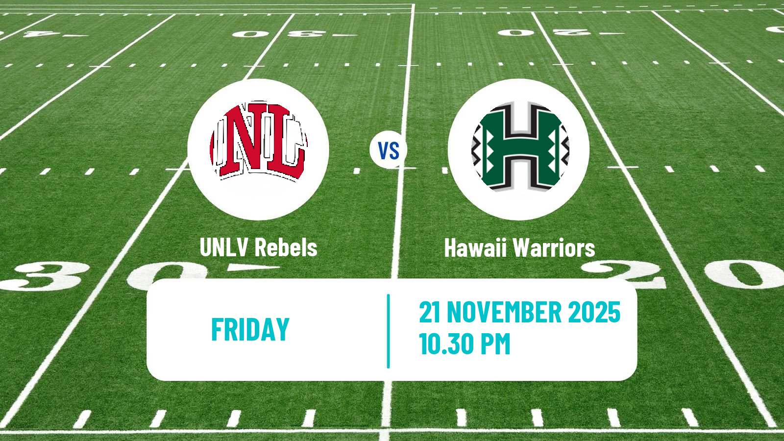 American football NCAA College Football UNLV Rebels - Hawaii Warriors