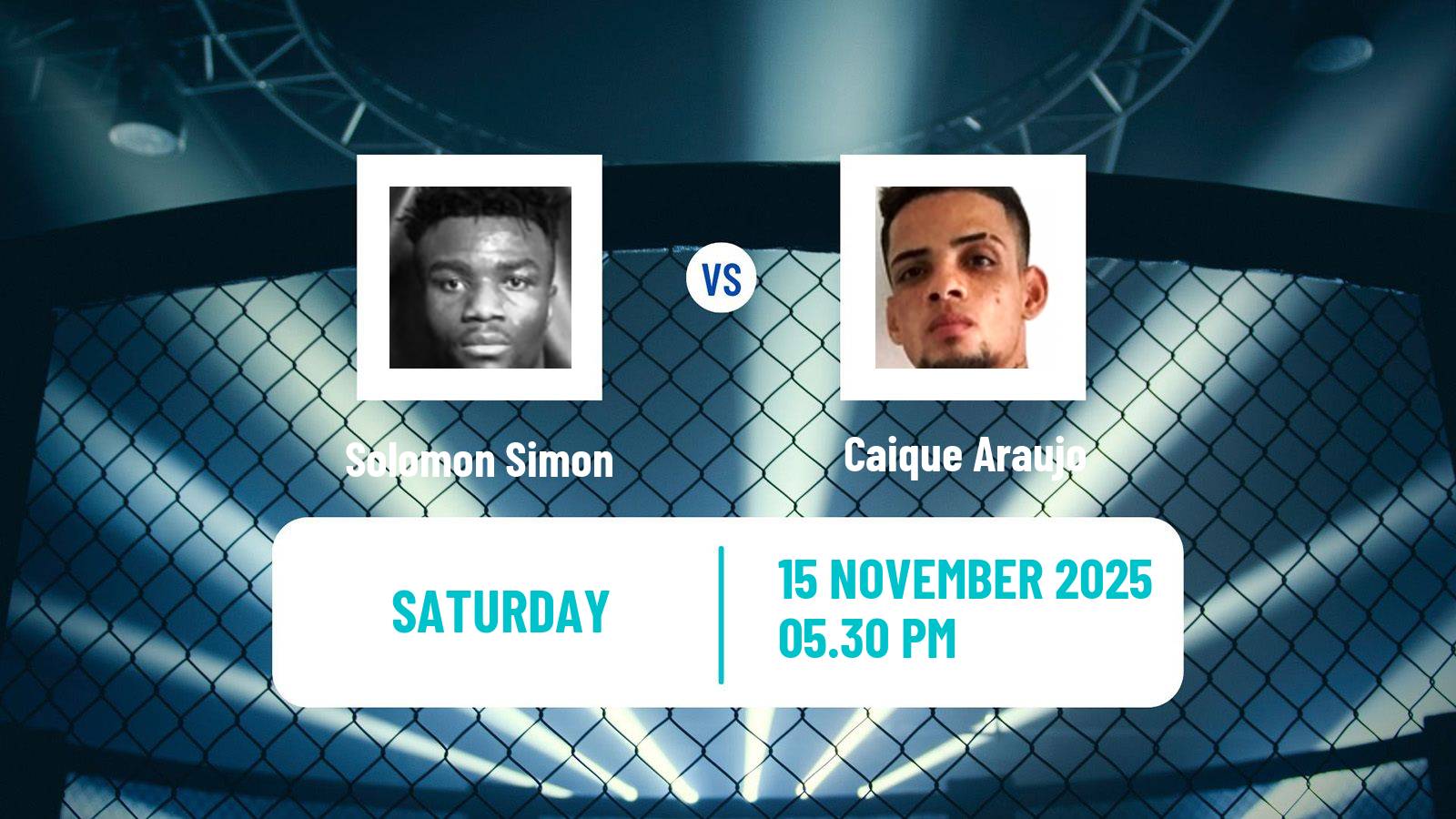 MMA Featherweight Cage Warriors Men Solomon Simon - Caique Araujo