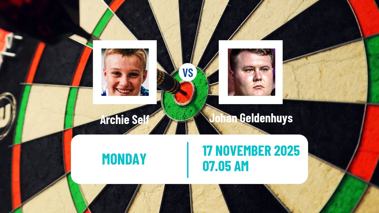 Darts Modus Super Series Archie Self - Johan Geldenhuys