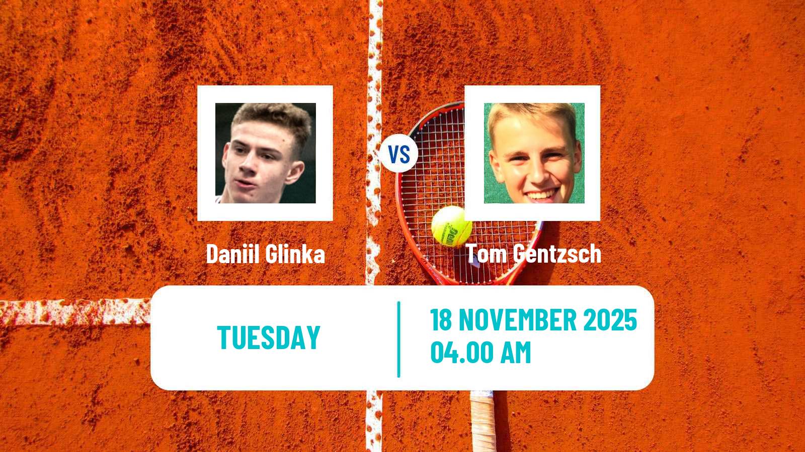 Tennis Bergamo Challenger Men Daniil Glinka - Tom Gentzsch