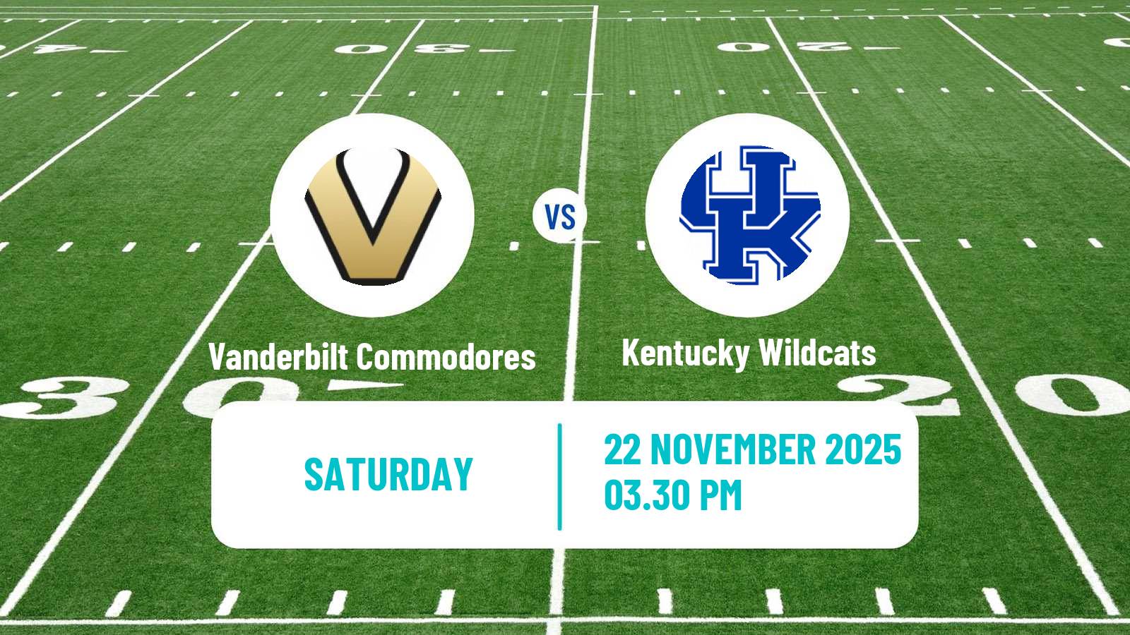 American football NCAA College Football Vanderbilt Commodores - Kentucky Wildcats